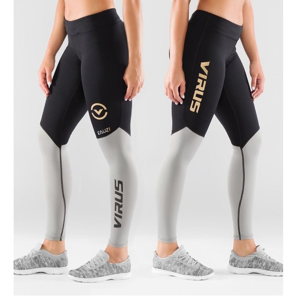 Virus Bioceramic V2 Compression Pants Black Gray